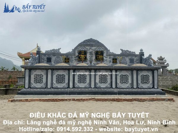 Mẫu mộ đá không mái đẹp MKM 37