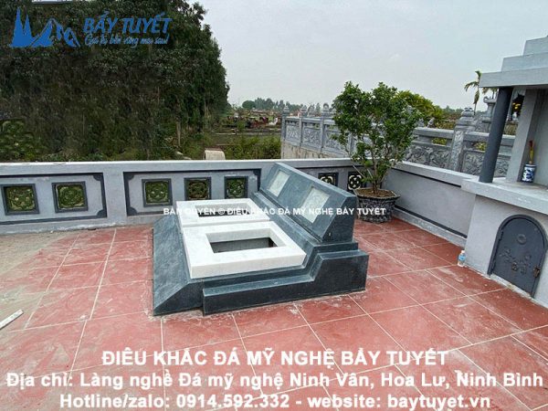 Mẫu mộ ốp đá hoa cương đẹp MHC 24